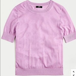 J. Crew shirt-sleeve silk blend crewneck sweater